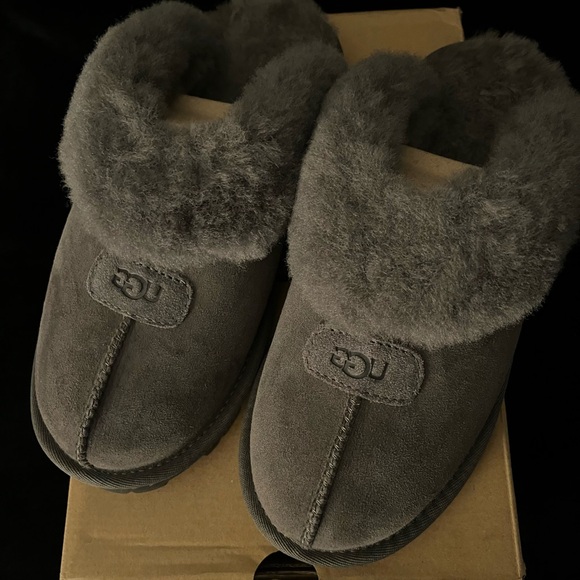 UGG COQUETTE SLIPPERS, Woman’s Size: 7, Grey BRAND NEW IN THE BOX - Picture 2 of 8